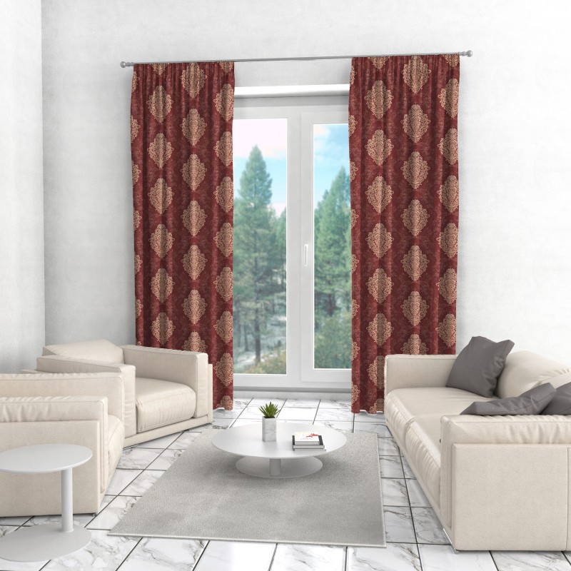 Naktinės užuolaidos, raudono atspalvio 