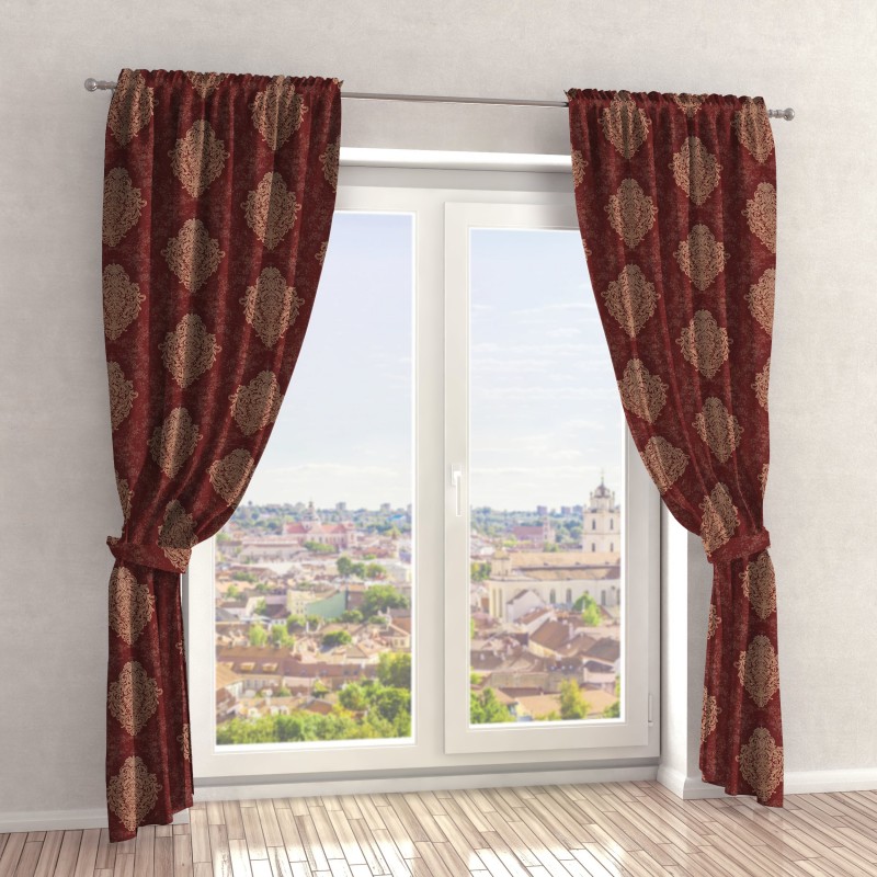 Naktinės užuolaidos, raudono atspalvio 