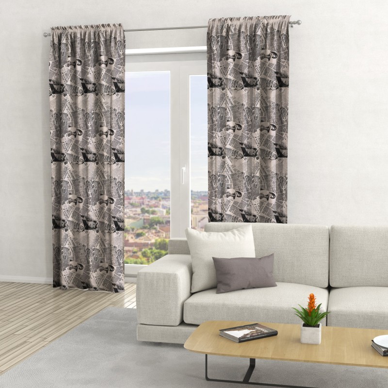 Naktinės užuolaidos, juodo atspalvio 