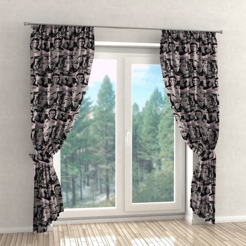 Naktinės užuolaidos, pilko atspalvio