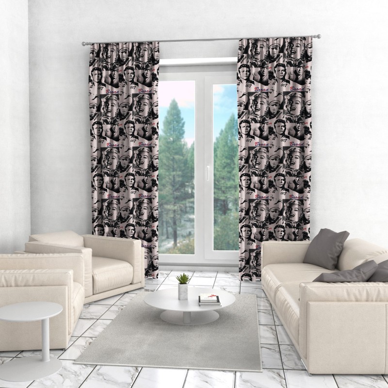 Naktinės užuolaidos, pilko atspalvio