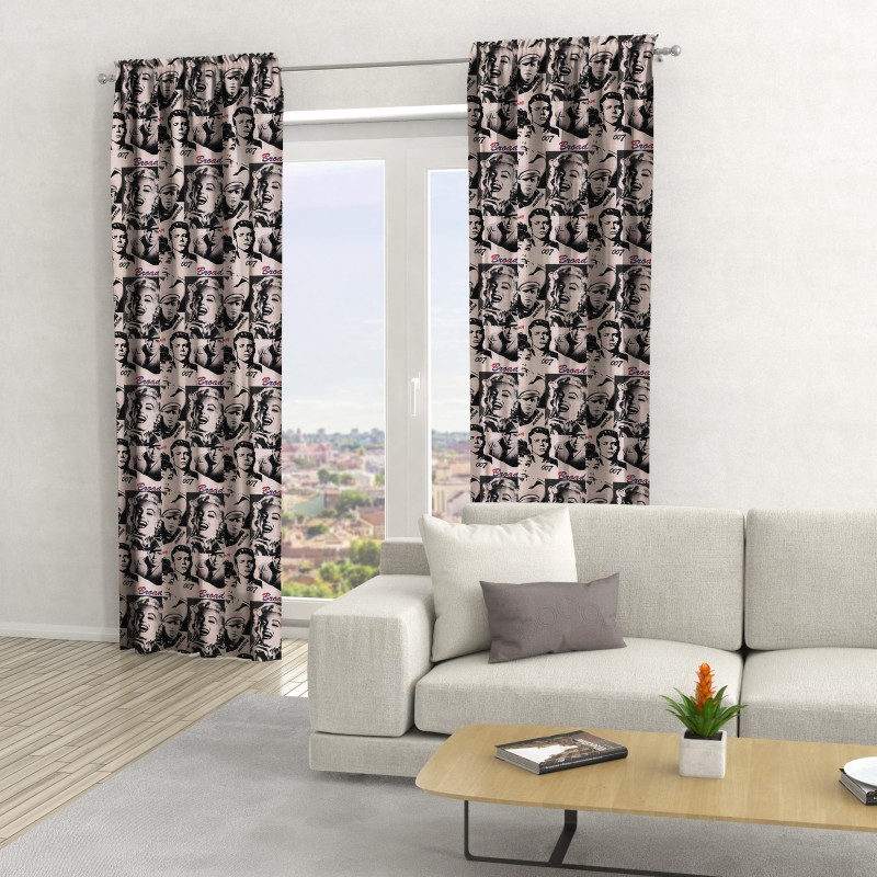 Naktinės užuolaidos, pilko atspalvio