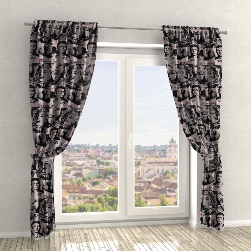 Naktinės užuolaidos, pilko atspalvio