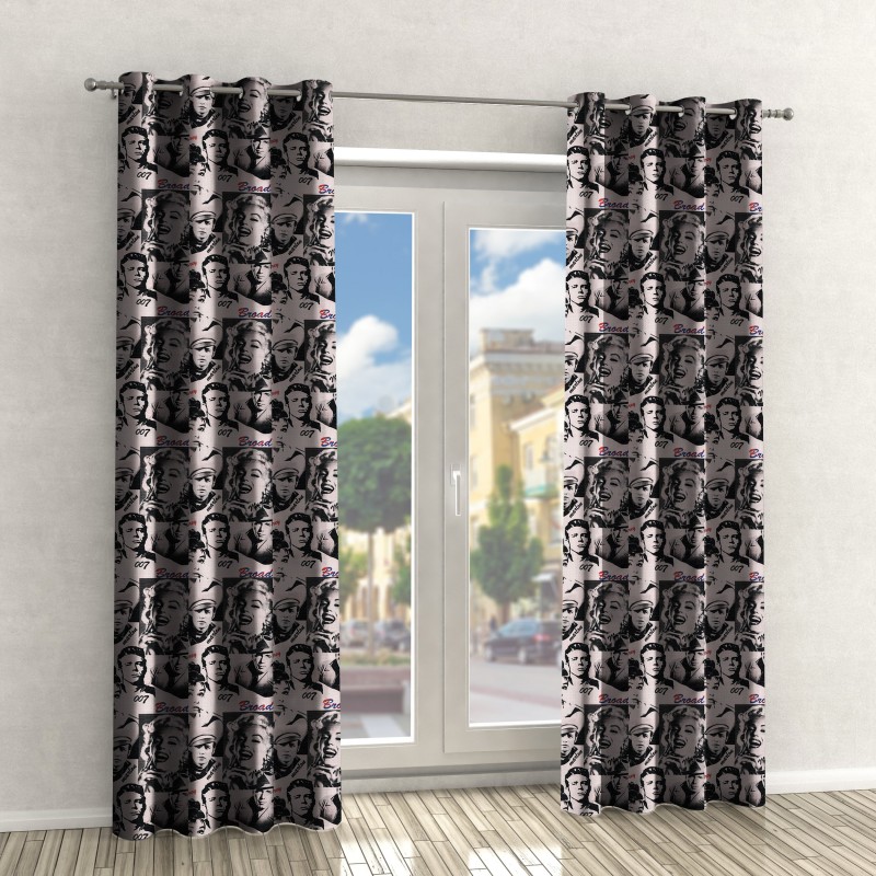 Naktinės užuolaidos, pilko atspalvio