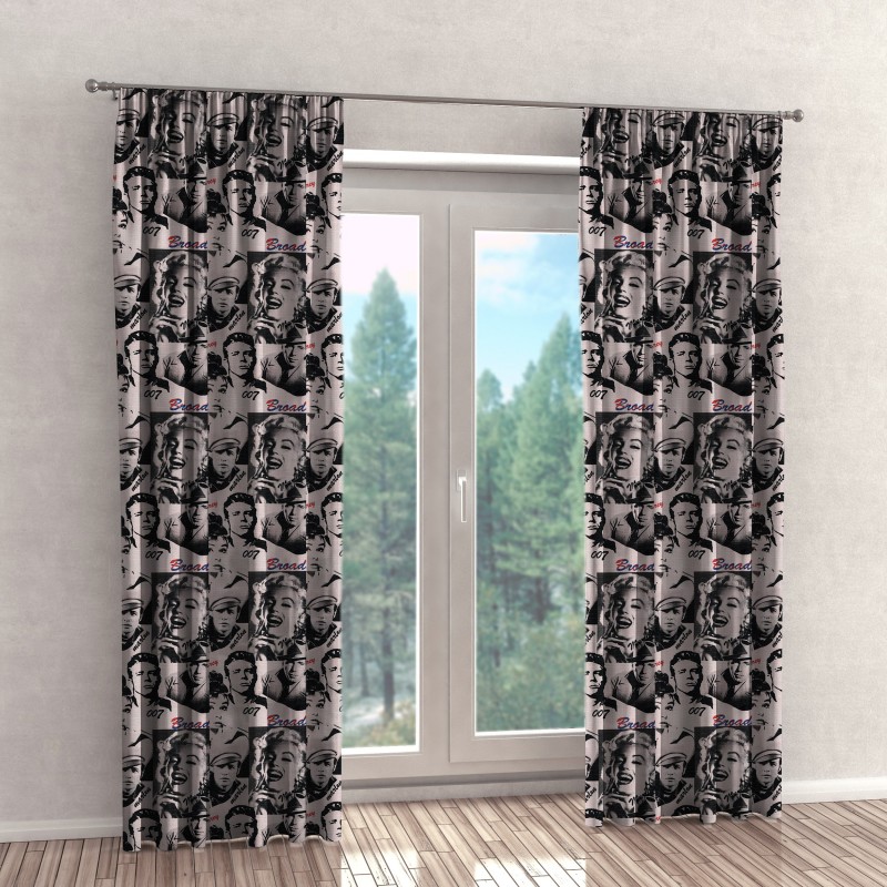 Naktinės užuolaidos, pilko atspalvio