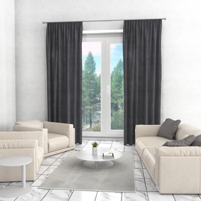 Naktinės užuolaidos, pilko atspalvio 