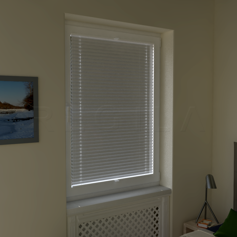 Plisuotos žaliuzės,  vienspalviai, Pilka