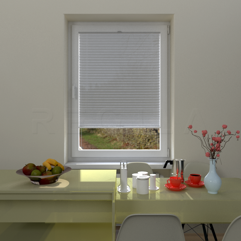 Plisuotos žaliuzės,  vienspalviai, Pilka