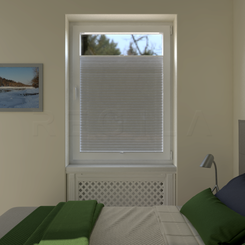 Plisuotos žaliuzės,  vienspalviai, Pilka