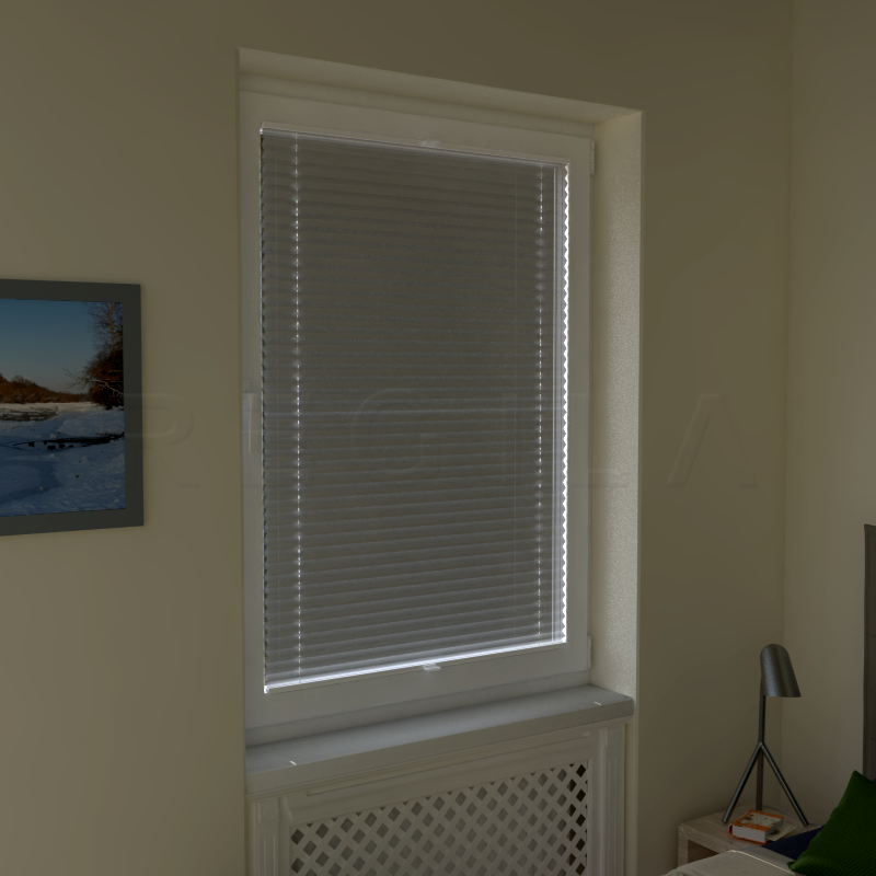 Plisuotos žaliuzės,  vienspalviai, Pilka