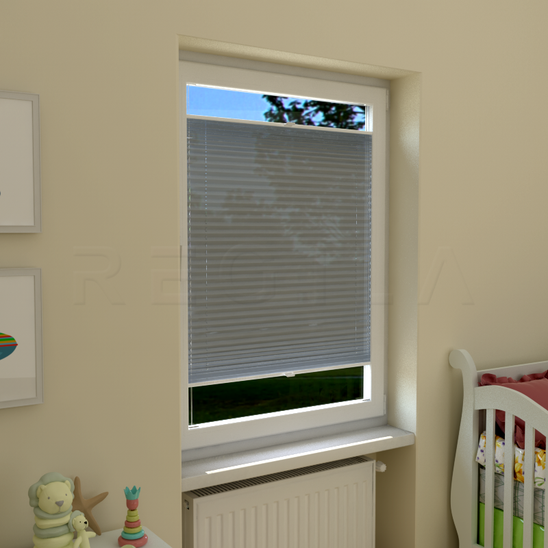 Plisuotos žaliuzės,  vienspalviai, Pilka