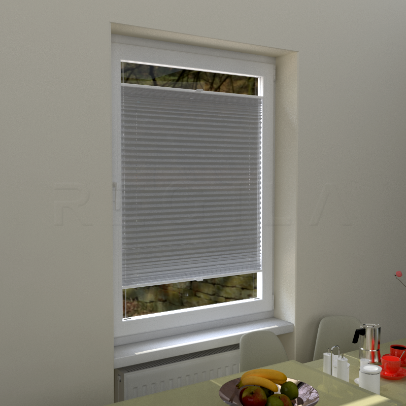 Plisuotos žaliuzės,  vienspalviai, Pilka