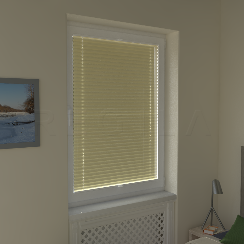 Plisuotos žaliuzės,  vienspalviai, Geltona