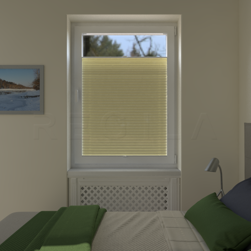 Plisuotos žaliuzės,  vienspalviai, Geltona