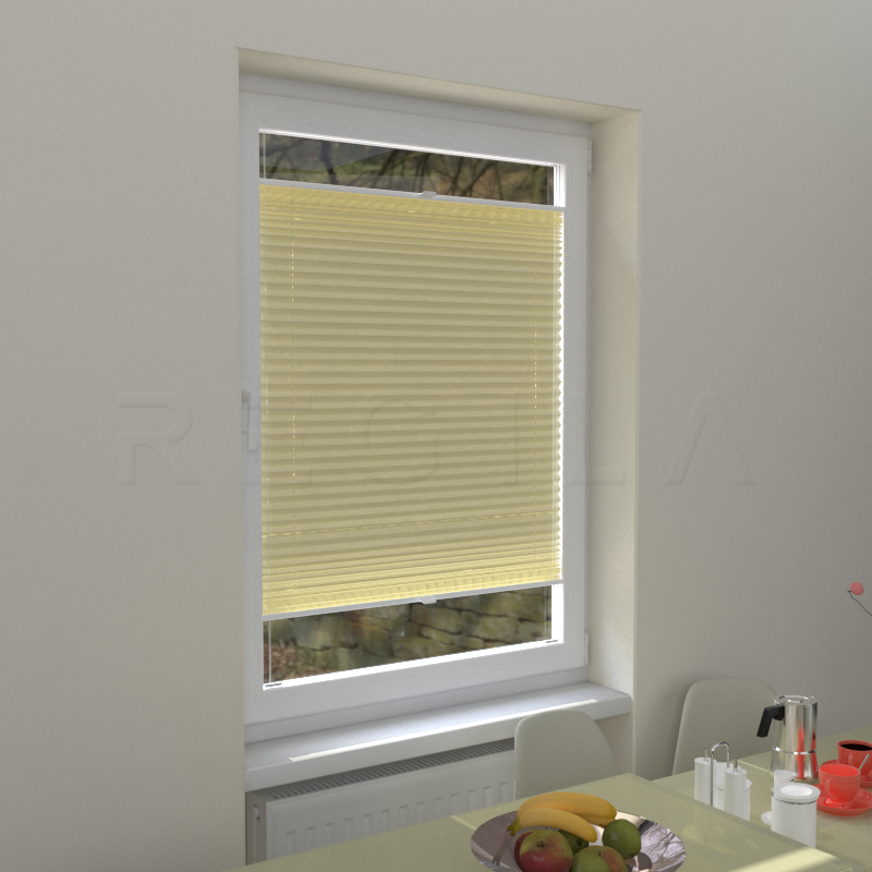 Plisuotos žaliuzės,  vienspalviai, Geltona