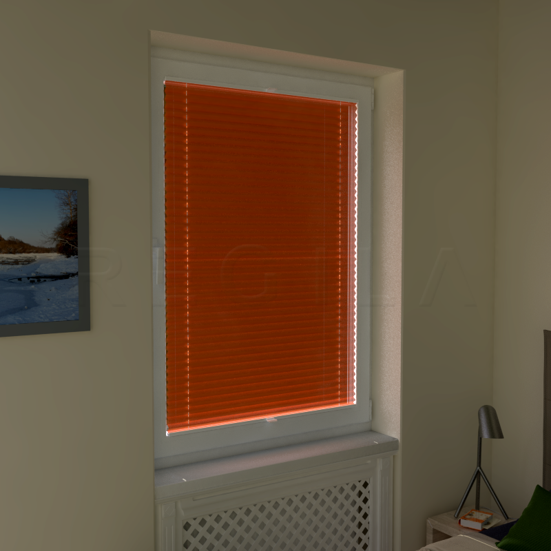 Plisuotos žaliuzės,  vienspalviai, Oranžinė