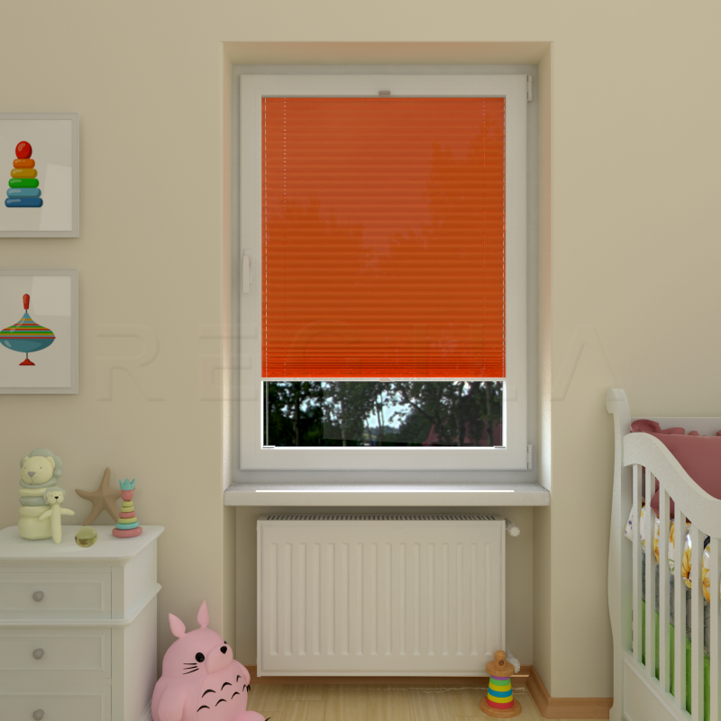 Plisuotos žaliuzės,  vienspalviai, Oranžinė