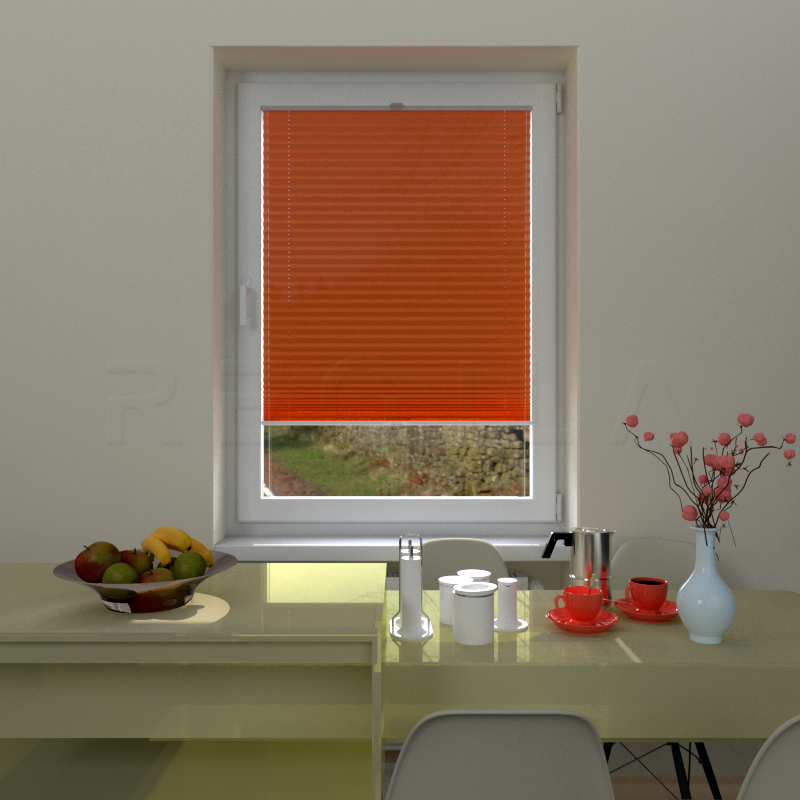 Plisuotos žaliuzės,  vienspalviai, Oranžinė