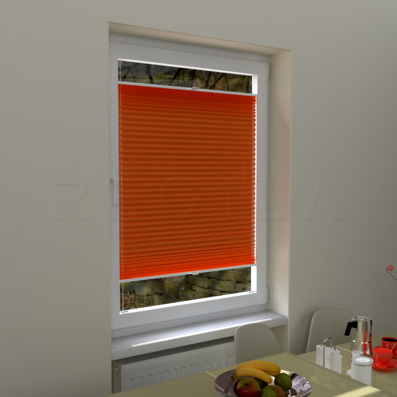 Plisuotos žaliuzės,  vienspalviai, Oranžinė
