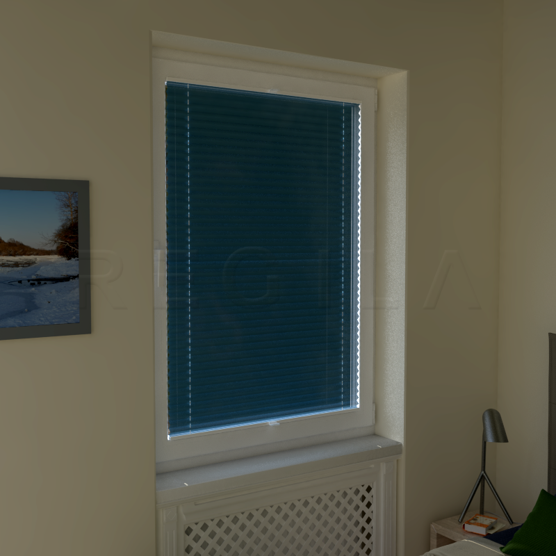 Plisuotos žaliuzės,  vienspalviai, Mėlyna