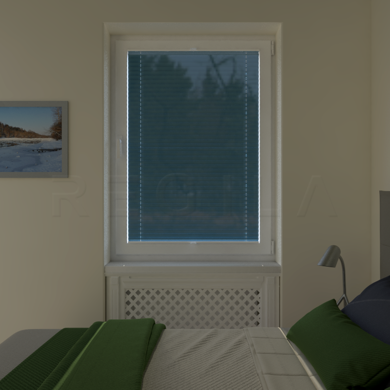 Plisuotos žaliuzės,  vienspalviai, Mėlyna