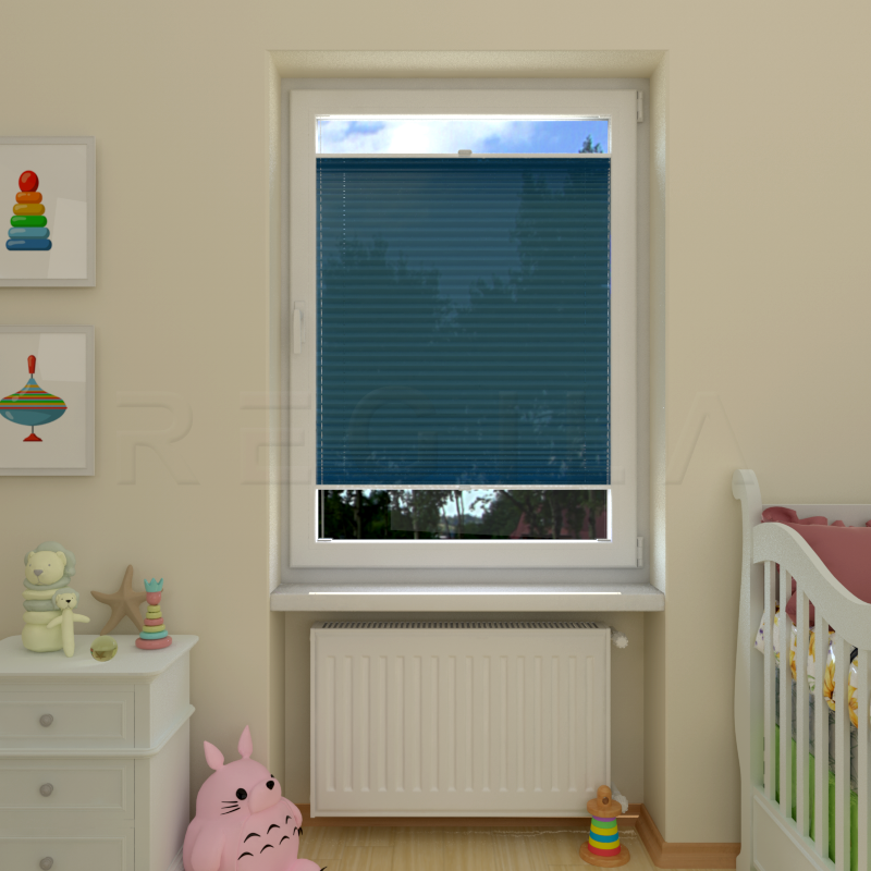 Plisuotos žaliuzės,  vienspalviai, Mėlyna