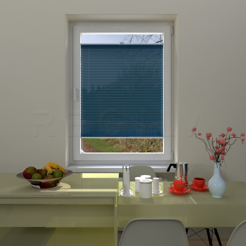 Plisuotos žaliuzės,  vienspalviai, Mėlyna