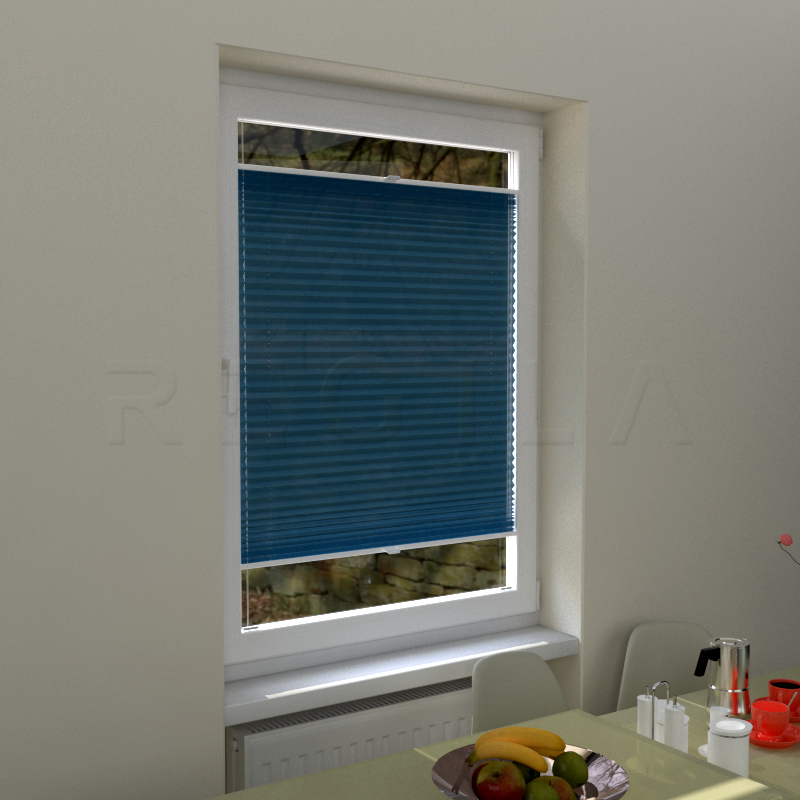 Plisuotos žaliuzės,  vienspalviai, Mėlyna