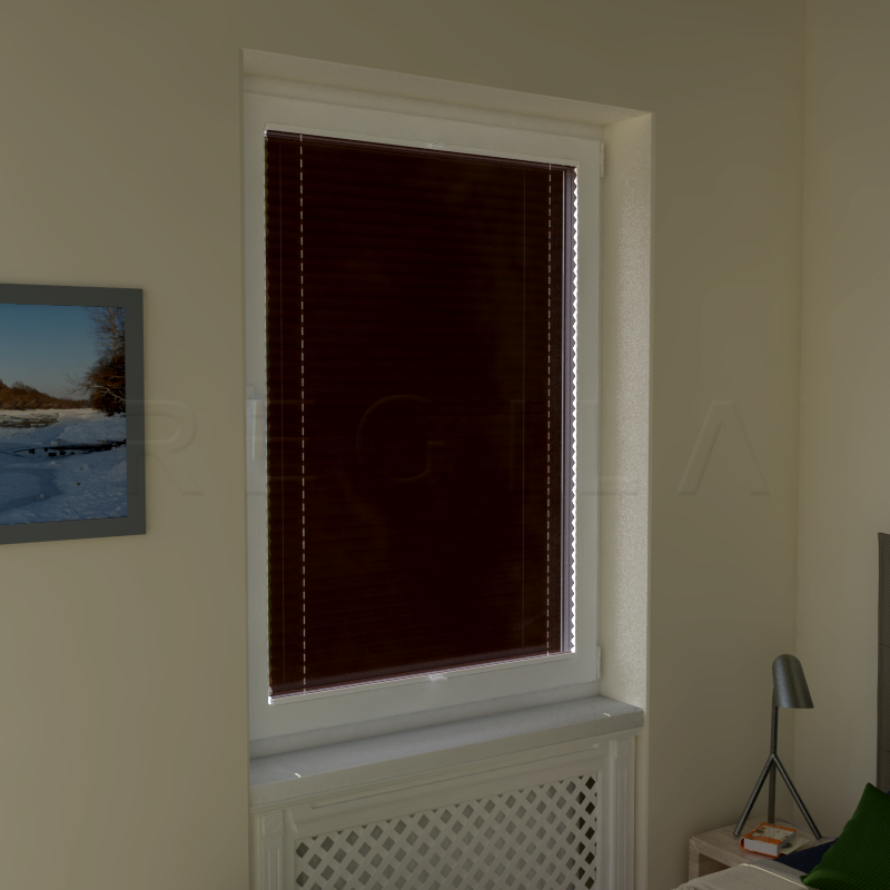 Plisuotos žaliuzės,  vienspalviai, Ruda