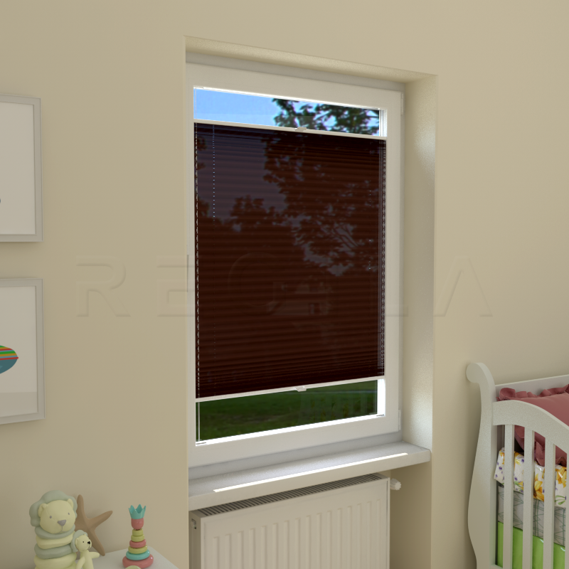 Plisuotos žaliuzės,  vienspalviai, Ruda