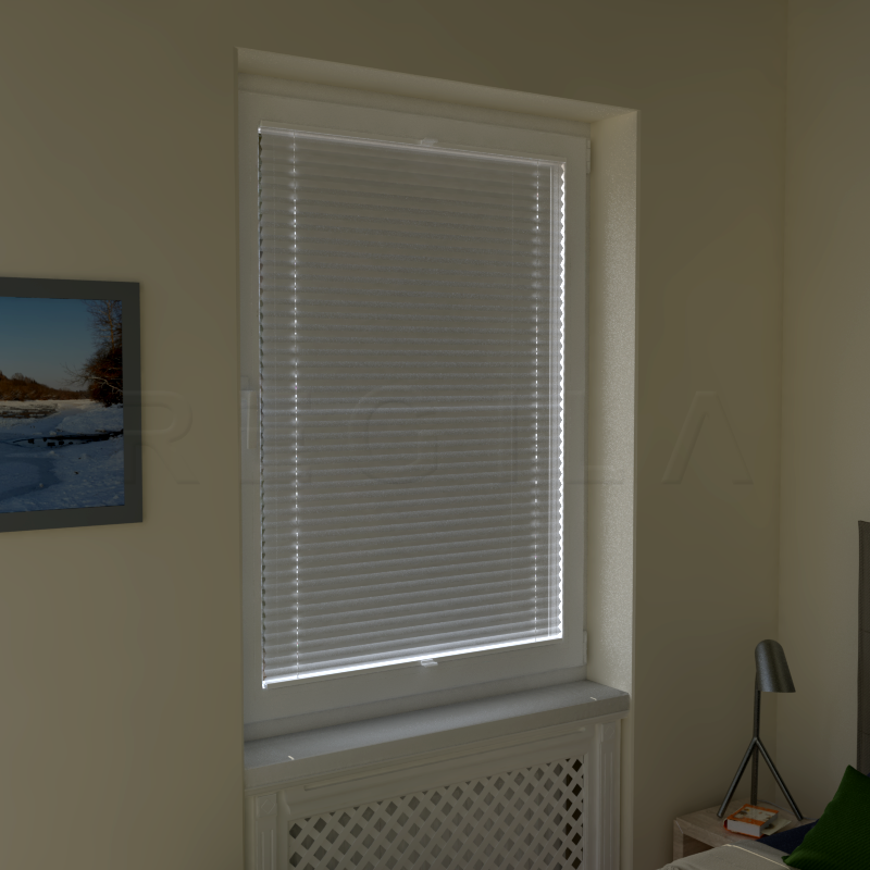 Plisuotos žaliuzės,  vienspalviai, Balta