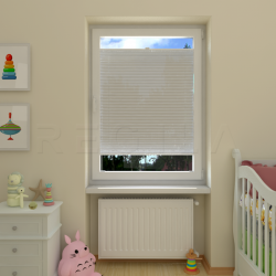 Plisuotos žaliuzės,  vienspalviai, Balta