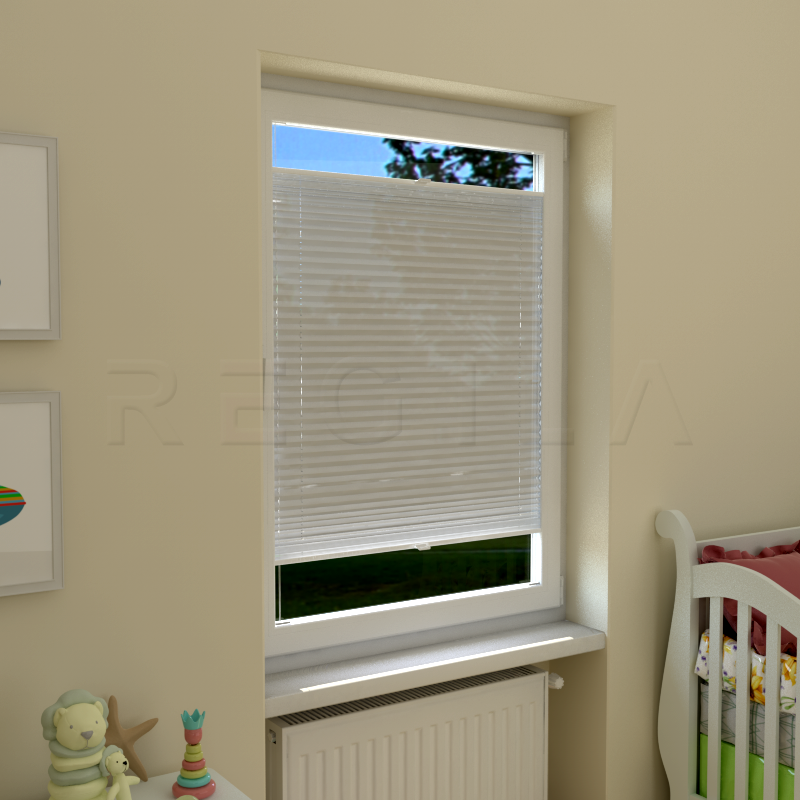 Plisuotos žaliuzės,  vienspalviai, Balta