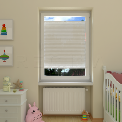 Plisuotos žaliuzės,  vienspalviai, Balta