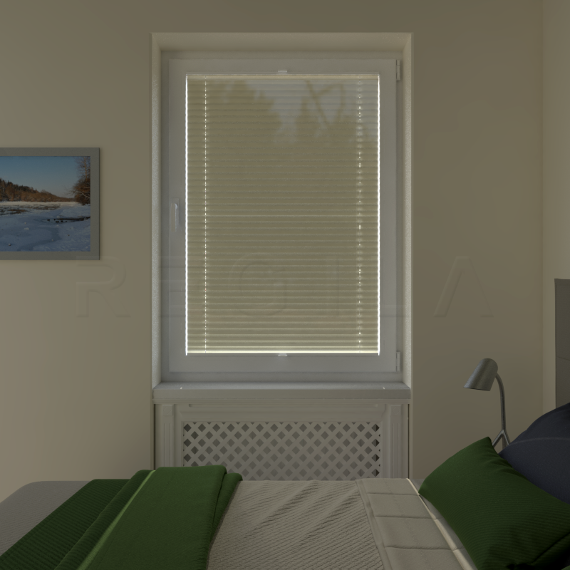 Plisuotos žaliuzės,  vienspalviai, Geltona