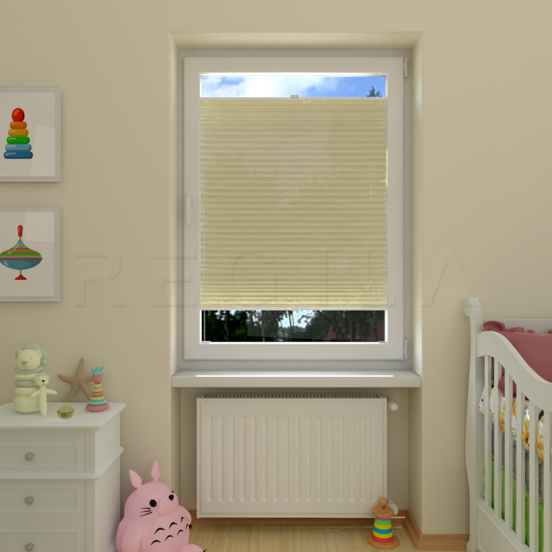 Plisuotos žaliuzės,  vienspalviai, Geltona