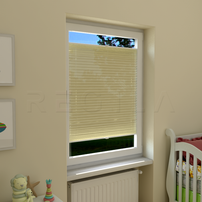 Plisuotos žaliuzės,  vienspalviai, Geltona