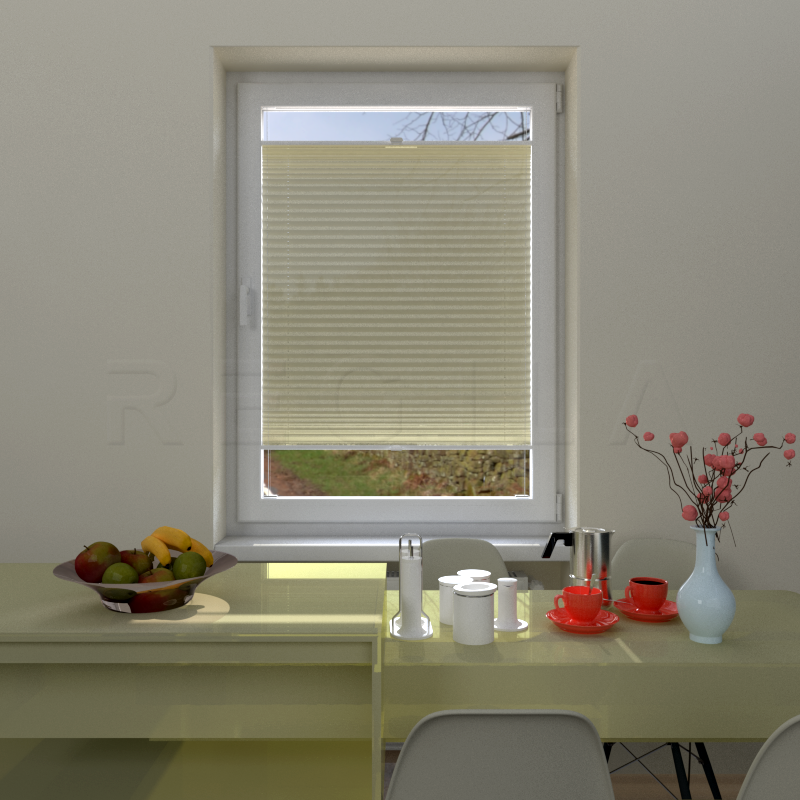 Plisuotos žaliuzės,  vienspalviai, Geltona