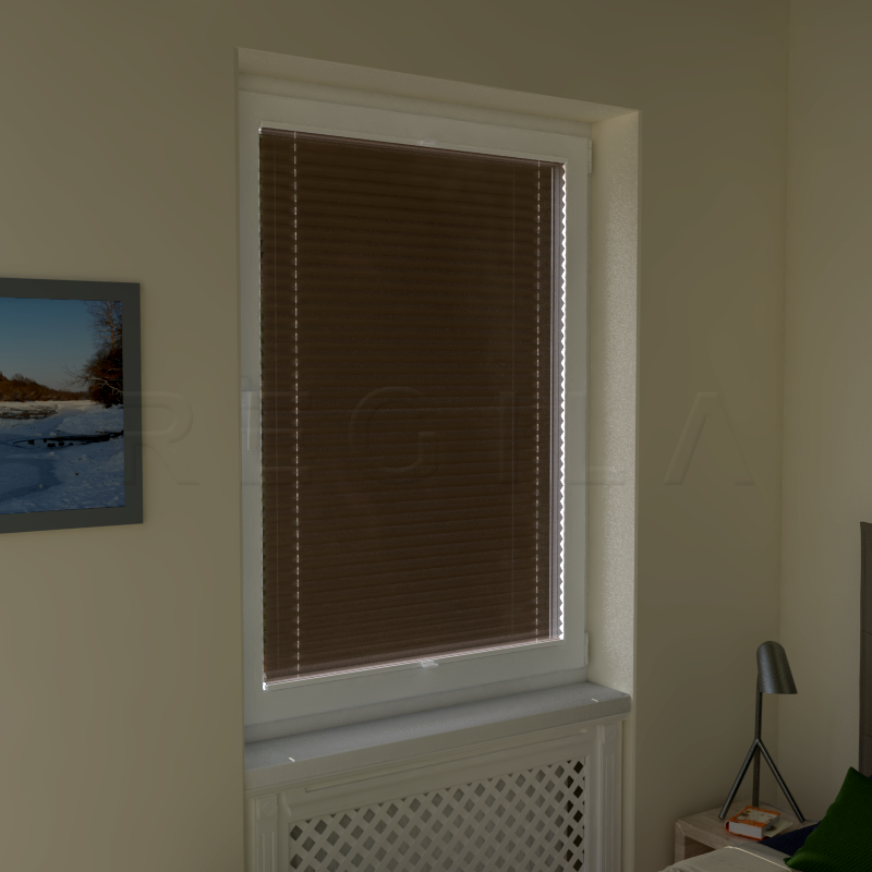 Plisuotos žaliuzės,  vienspalviai, Ruda