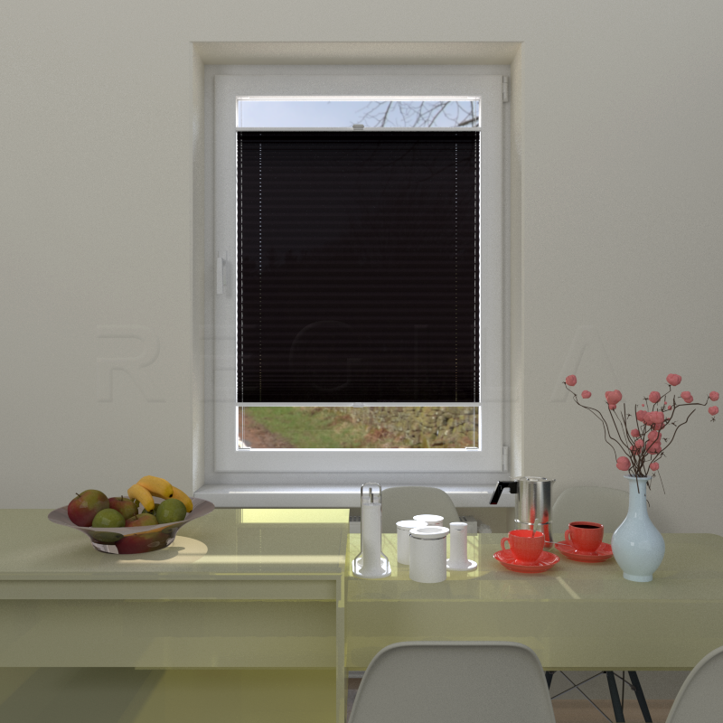 Plisuotos žaliuzės,  vienspalviai, Ruda