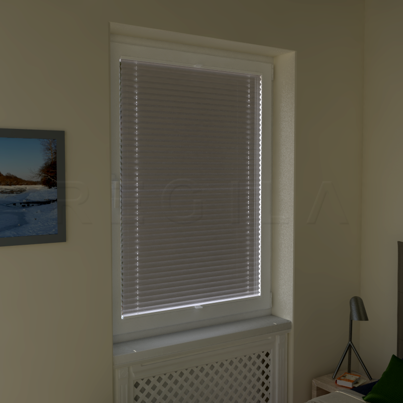 Plisuotos žaliuzės,  vienspalviai, Pilka