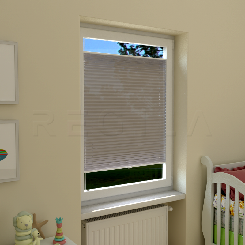 Plisuotos žaliuzės,  vienspalviai, Pilka