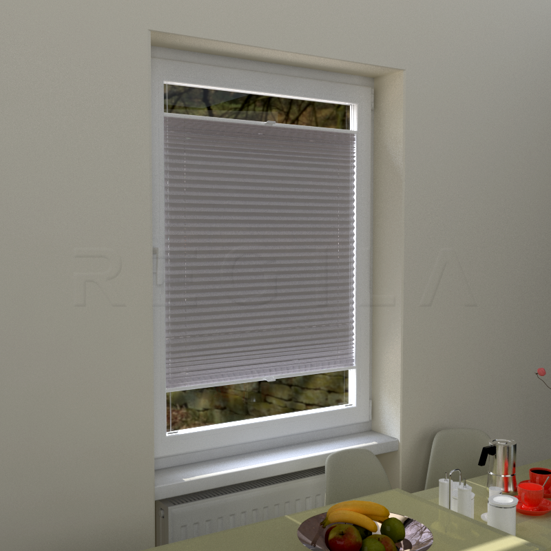 Plisuotos žaliuzės,  vienspalviai, Pilka