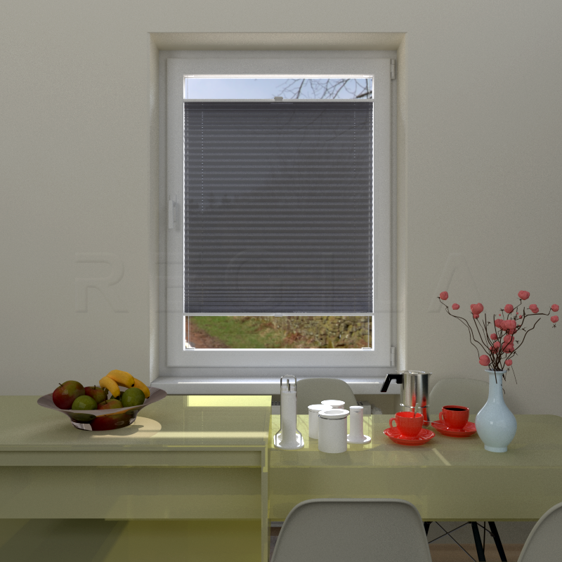 Plisuotos žaliuzės,  vienspalviai, Pilka