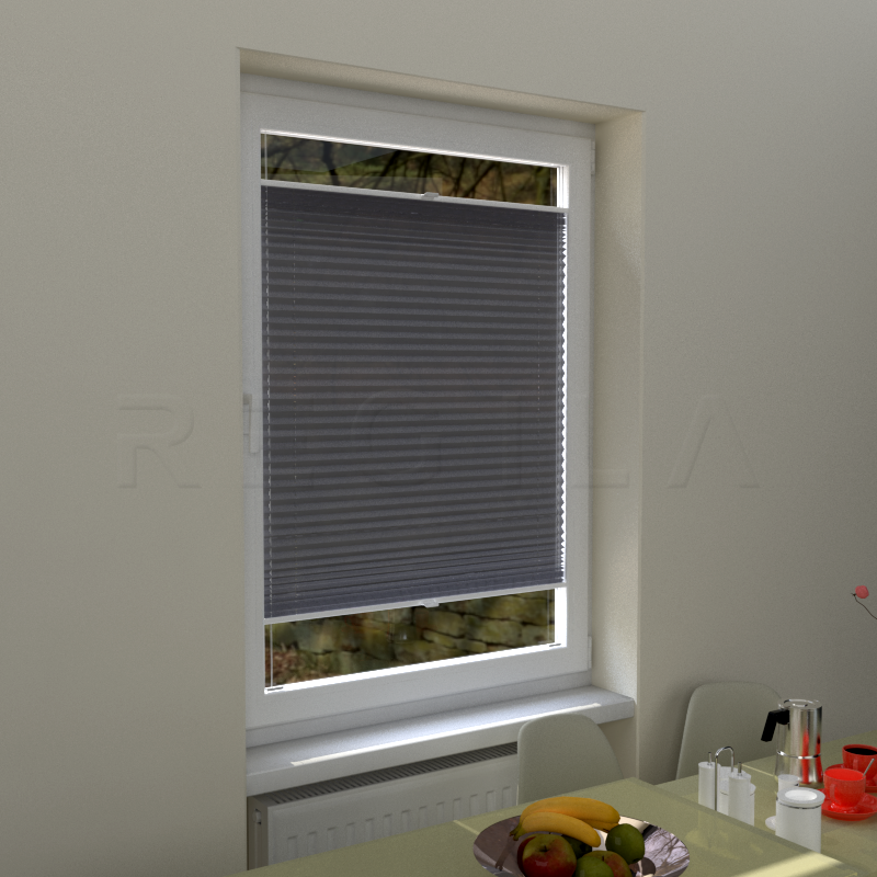 Plisuotos žaliuzės,  vienspalviai, Pilka