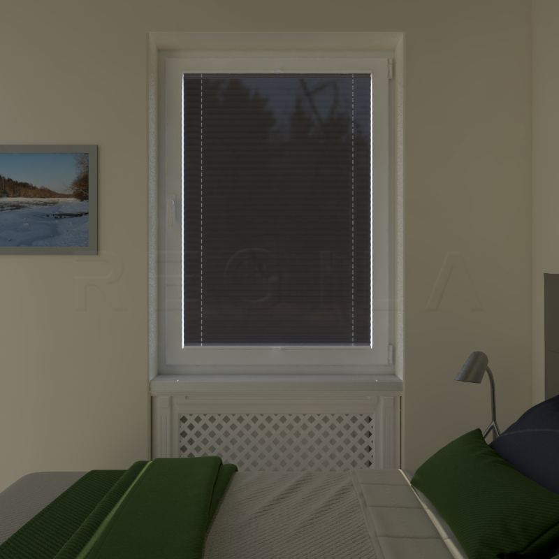 Plisuotos žaliuzės,  vienspalviai, Pilka