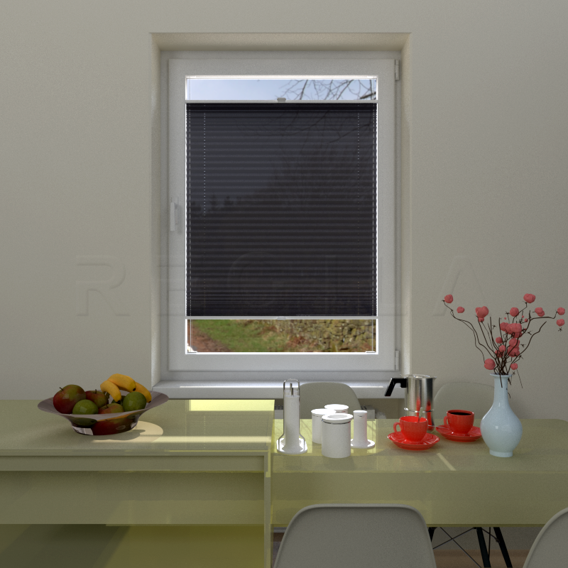 Plisuotos žaliuzės,  vienspalviai, Pilka