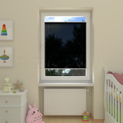 Plisuotos žaliuzės,  vienspalviai, Juoda