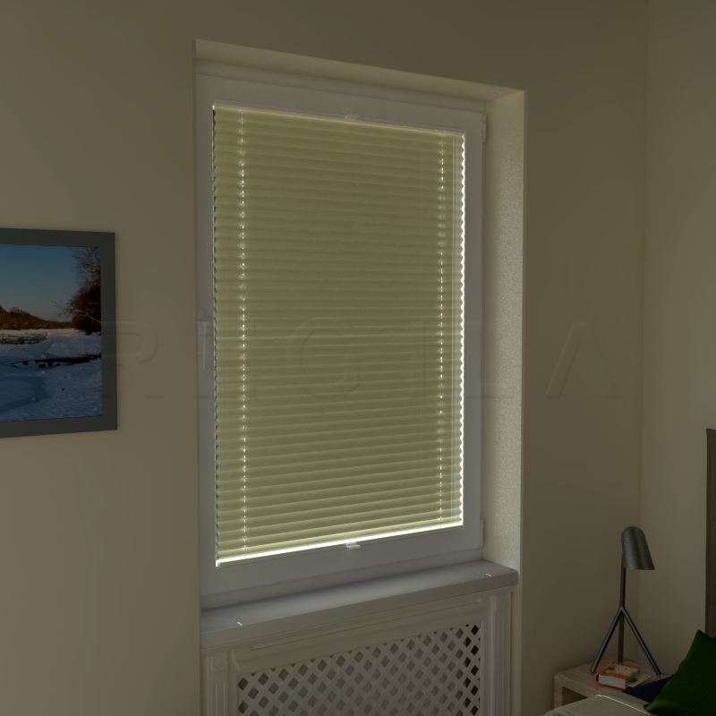 Plisuotos žaliuzės,  vienspalviai, Geltona