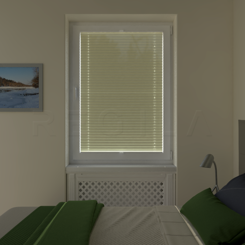 Plisuotos žaliuzės,  vienspalviai, Geltona